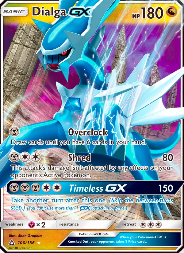 Kaart Dialga GX uit Ultra Prism, nummer 100/156