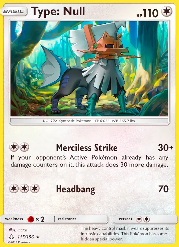 Kaart Type: Null uit Ultra Prism, nummer 115/156