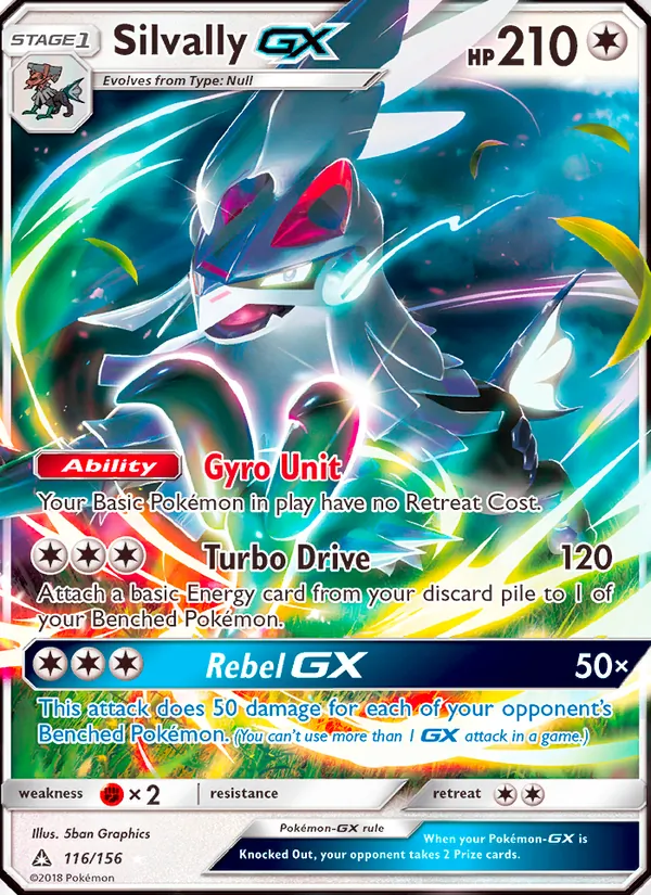 Silvally GX card from Ultra Prism, number 116/156