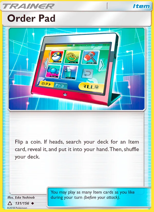 Kartu Order Pad dari Ultra Prism, nomor 131/156