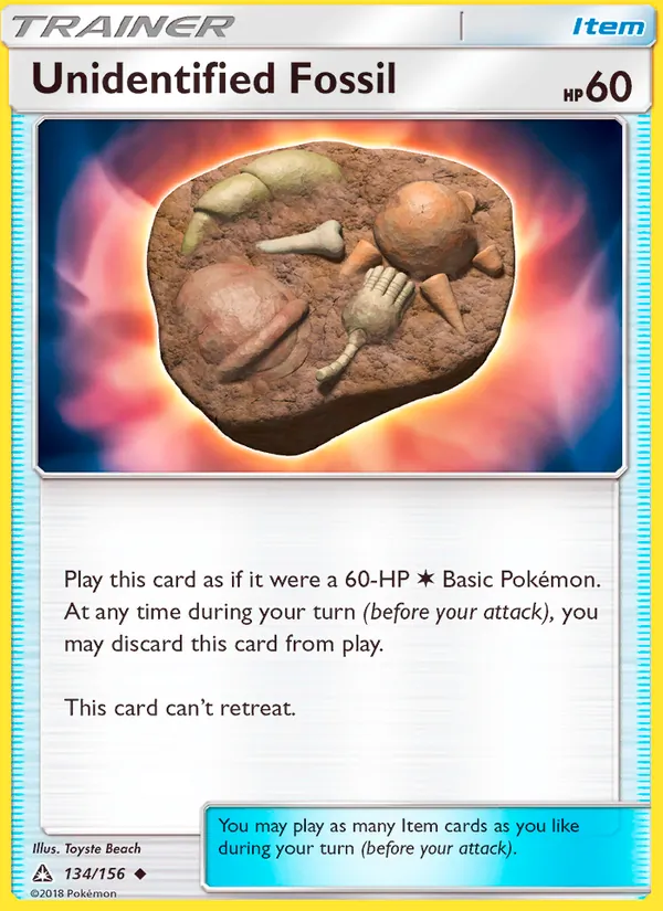 Kartu Unidentified Fossil dari Ultra Prism, nomor 134/156