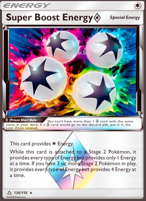 Kartu Super Boost Energy ◇ dari Ultra Prism, nomor 136/156