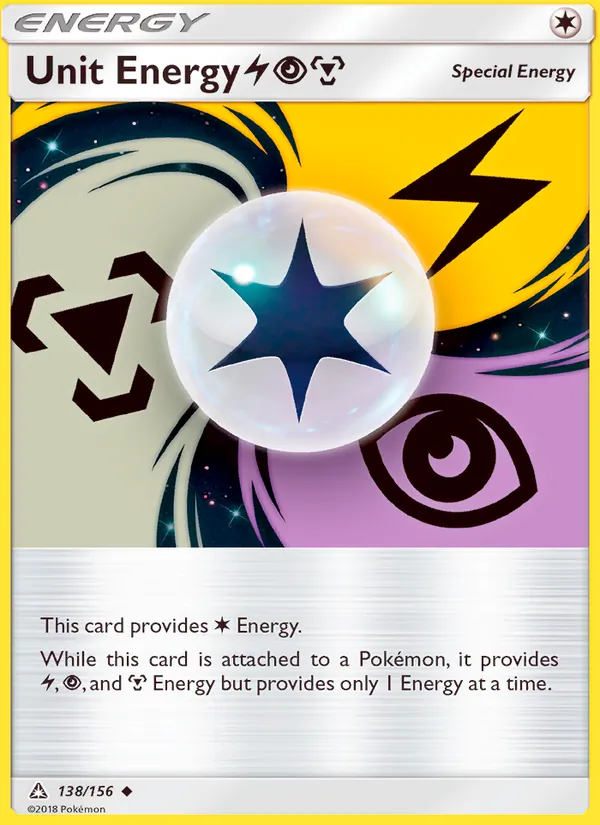 Kartu Unit Energy LightningPsychicMetal dari Ultra Prism, nomor 138/156