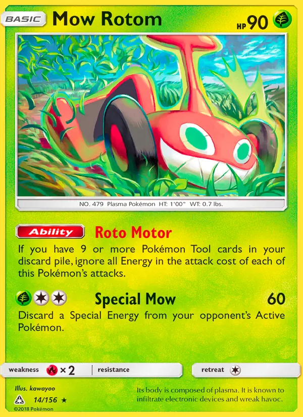 Kaart Mow Rotom uit Ultra Prism, nummer 14/156