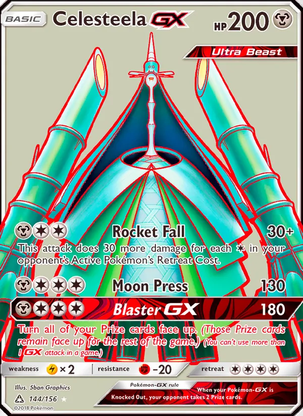 Kaart Celesteela GX uit Ultra Prism, nummer 144/156