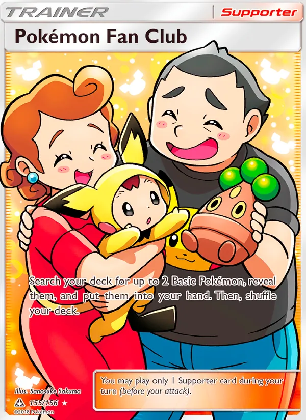 Pokémon Fan Club card from Ultra Prism, number 155/156