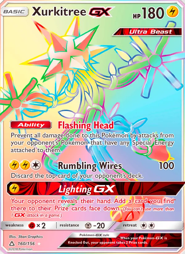 Kaart Xurkitree GX uit Ultra Prism, nummer 160/156