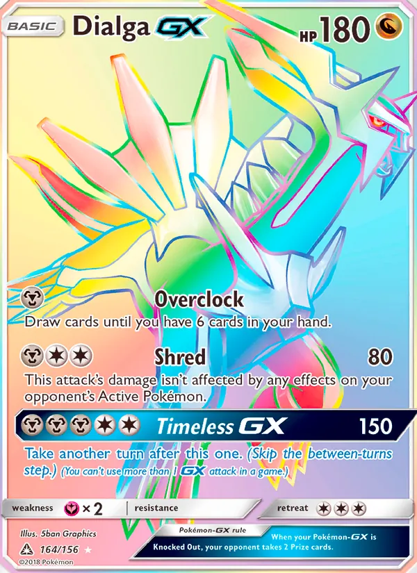 Kaart Dialga GX uit Ultra Prism, nummer 164/156
