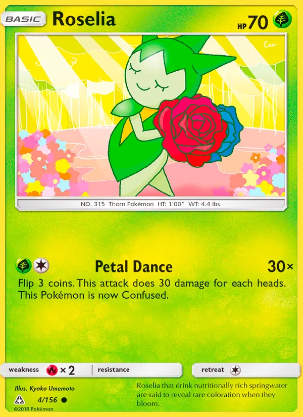 Kaart Roselia uit Ultra Prism, nummer 4/156