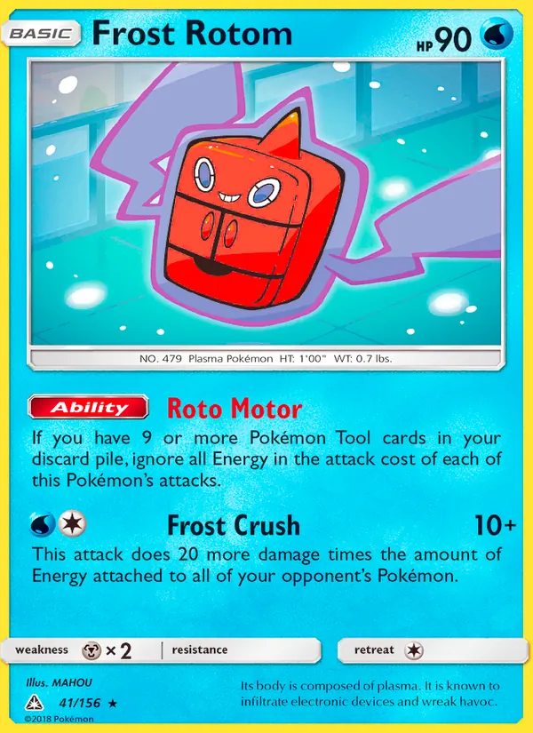 Kaart Frost Rotom uit Ultra Prism, nummer 41/156