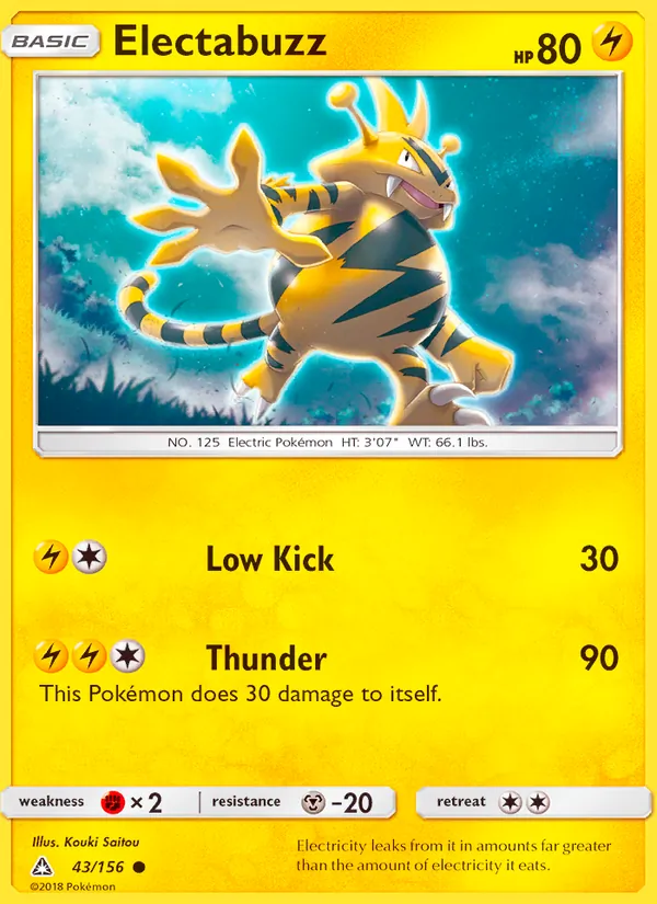 Kartu Electabuzz dari Ultra Prism, nomor 43/156
