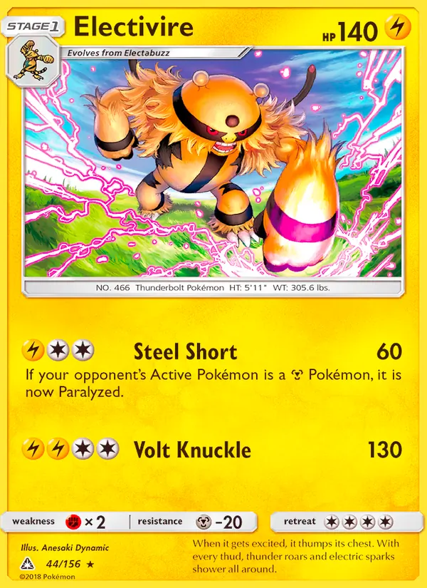 Kartu Electivire dari Ultra Prism, nomor 44/156