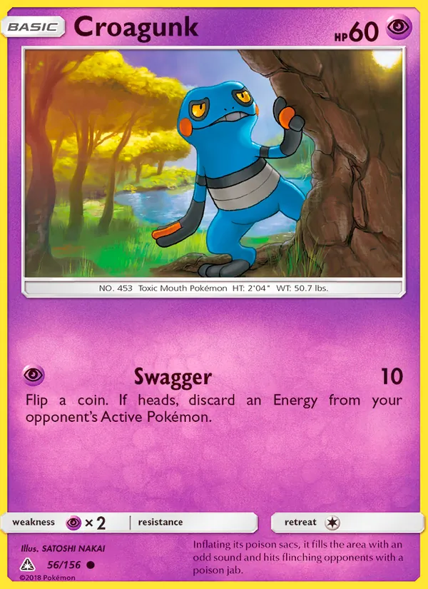 Kartu Croagunk dari Ultra Prism, nomor 56/156