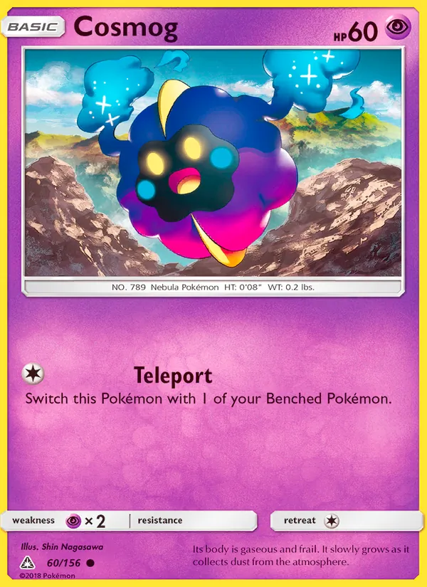 Cosmog card from Ultra Prism, number 60/156