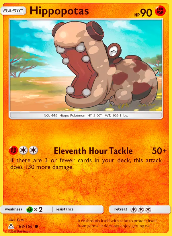 Kartu Hippopotas dari Ultra Prism, nomor 68/156