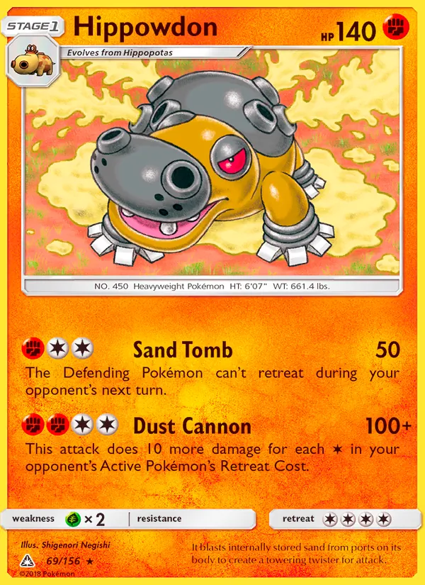 Kaart Hippowdon uit Ultra Prism, nummer 69/156