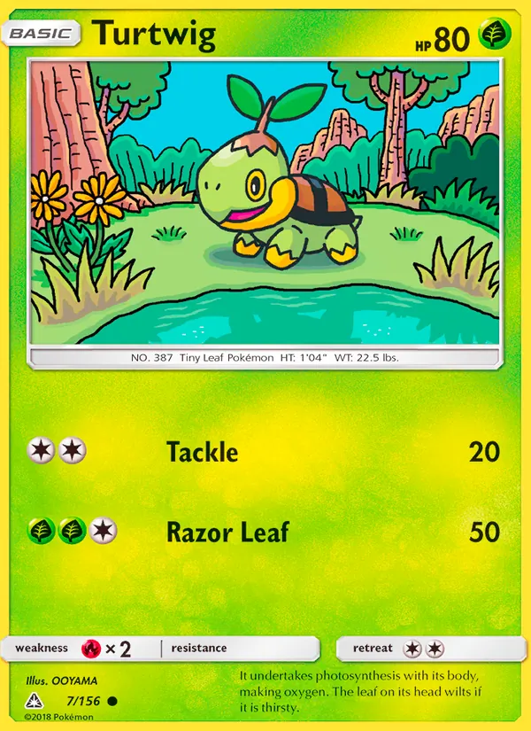 Kartu Turtwig dari Ultra Prism, nomor 7/156