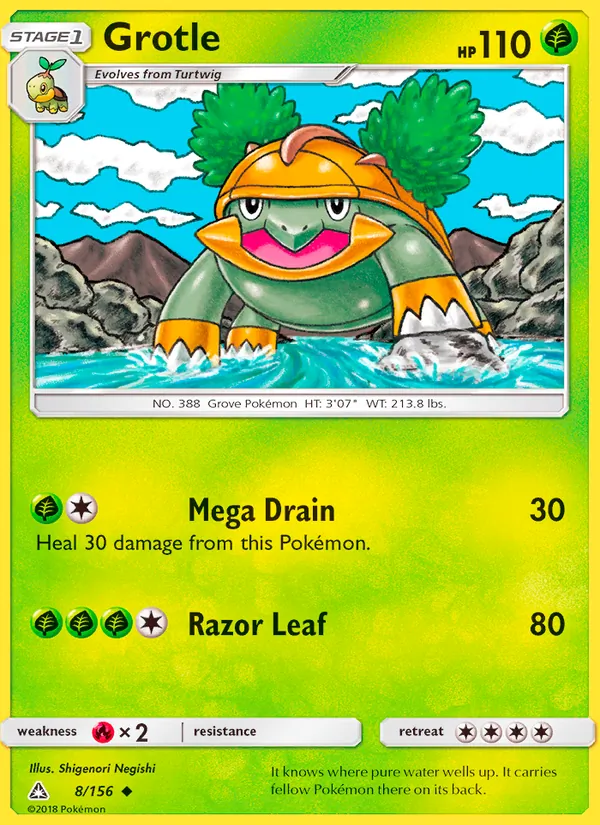 Kaart Grotle uit Ultra Prism, nummer 8/156