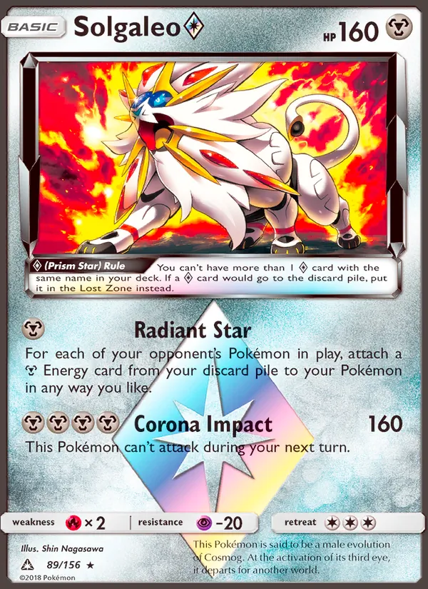 Kartu Solgaleo ◇ dari Ultra Prism, nomor 89/156