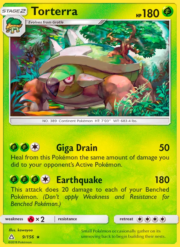 Kartu Torterra dari Ultra Prism, nomor 9/156
