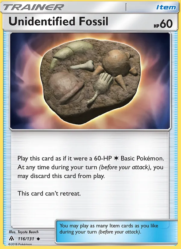 Kartu Unidentified Fossil dari Forbidden Light, nomor 116/131