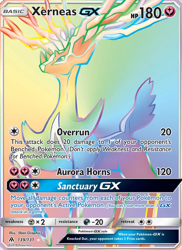 Xerneas GX card from Forbidden Light, number 139/131