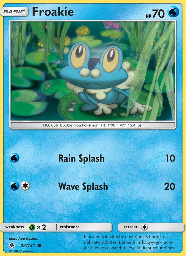Kaart Froakie uit Forbidden Light, nummer 22/131