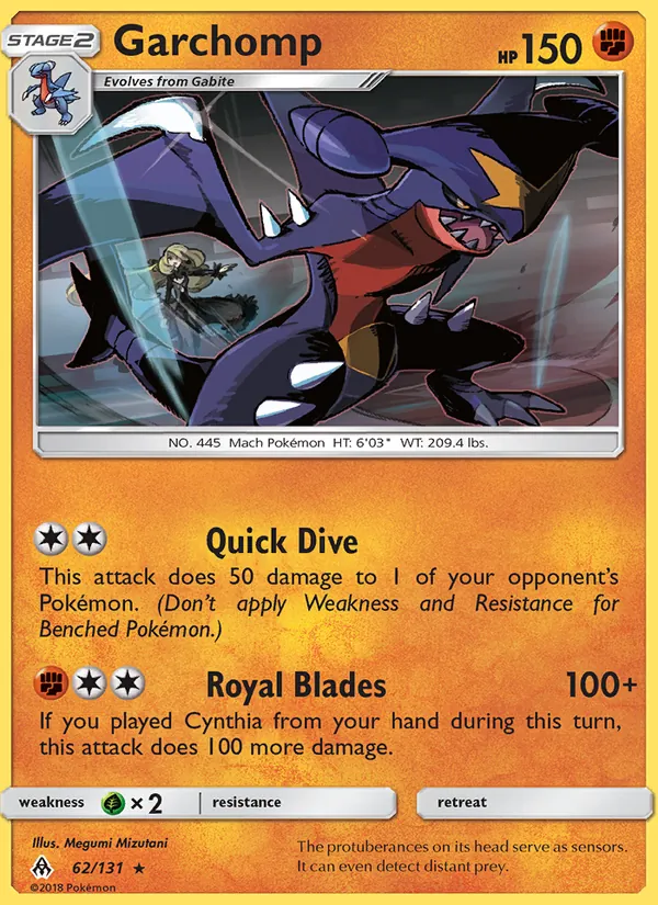 Kaart Garchomp uit Forbidden Light, nummer 62/131
