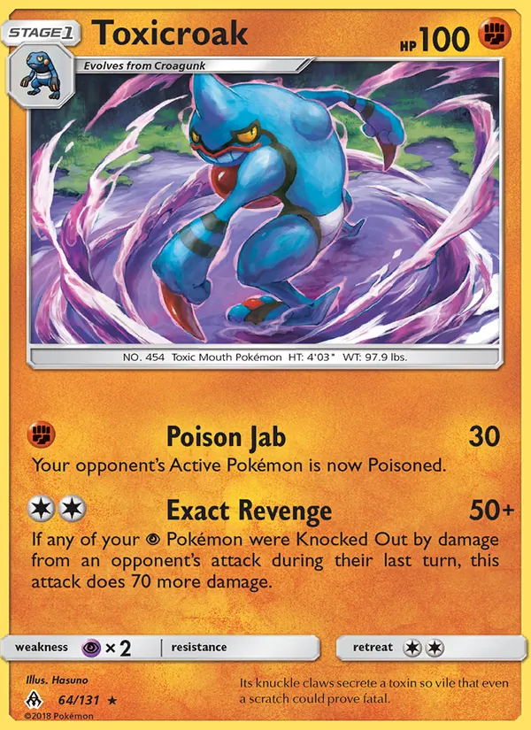 Kartu Toxicroak dari Forbidden Light, nomor 64/131