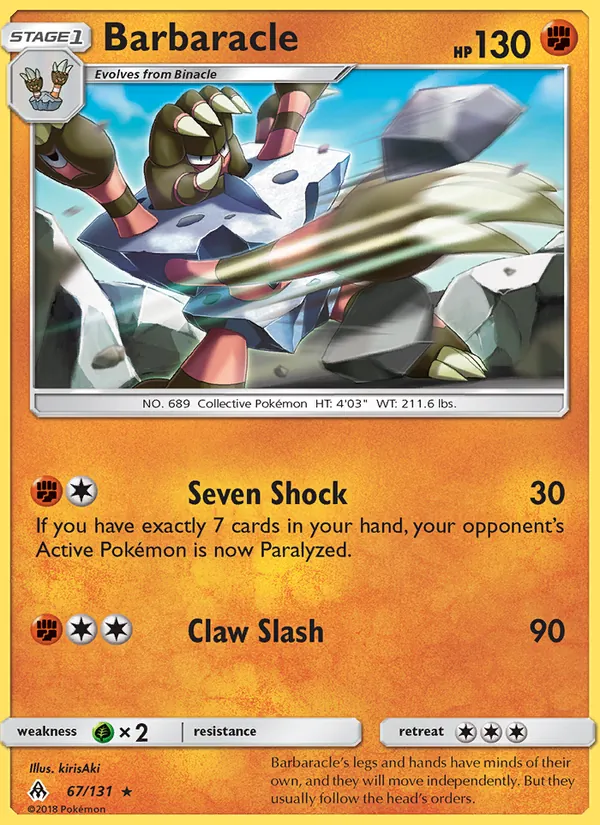 Kartu Barbaracle dari Forbidden Light, nomor 67/131