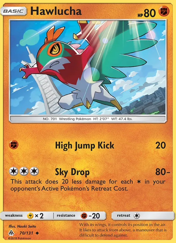 Kaart Hawlucha uit Forbidden Light, nummer 70/131