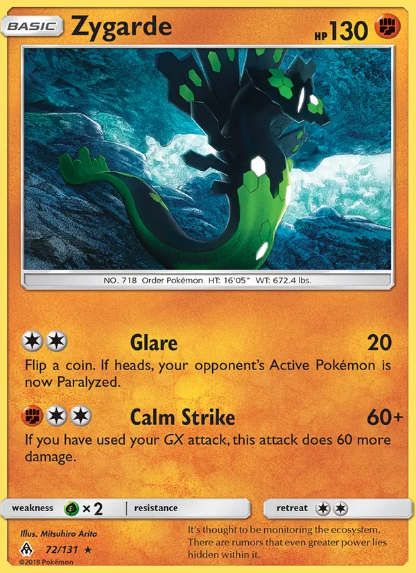 Kartu Zygarde dari Forbidden Light, nomor 72/131