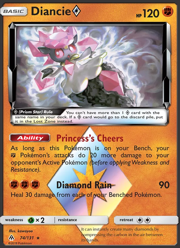 Diancie ◇ card from Forbidden Light, number 74/131