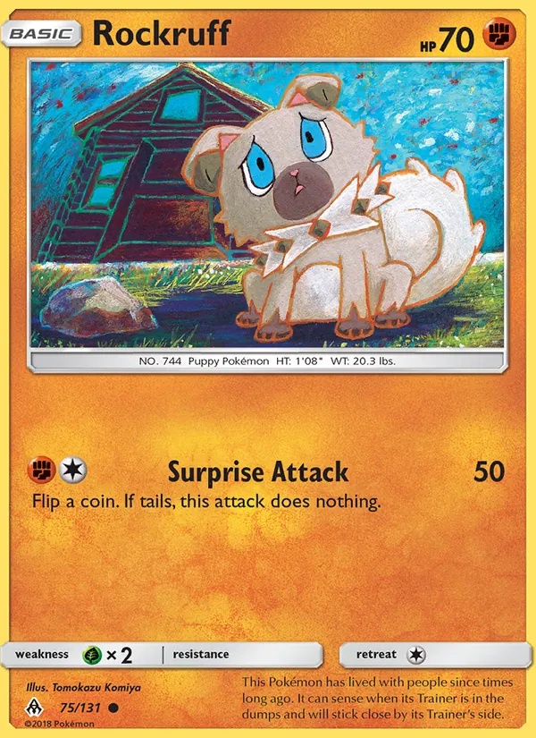 Kaart Rockruff uit Forbidden Light, nummer 75/131