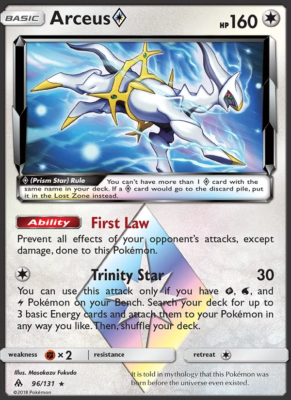 Arceus ◇ card from Forbidden Light, number 96/131