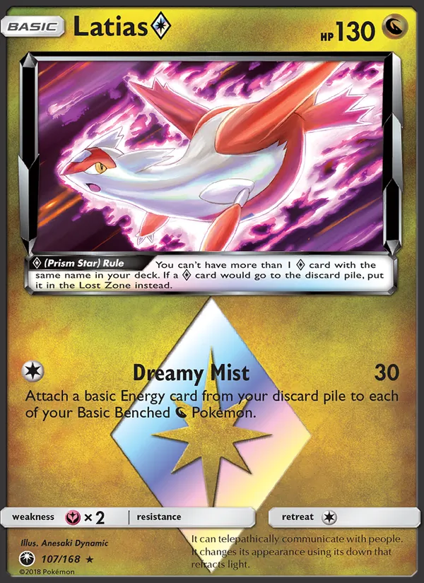 Latias ◇ card from Celestial Storm, number 107/168