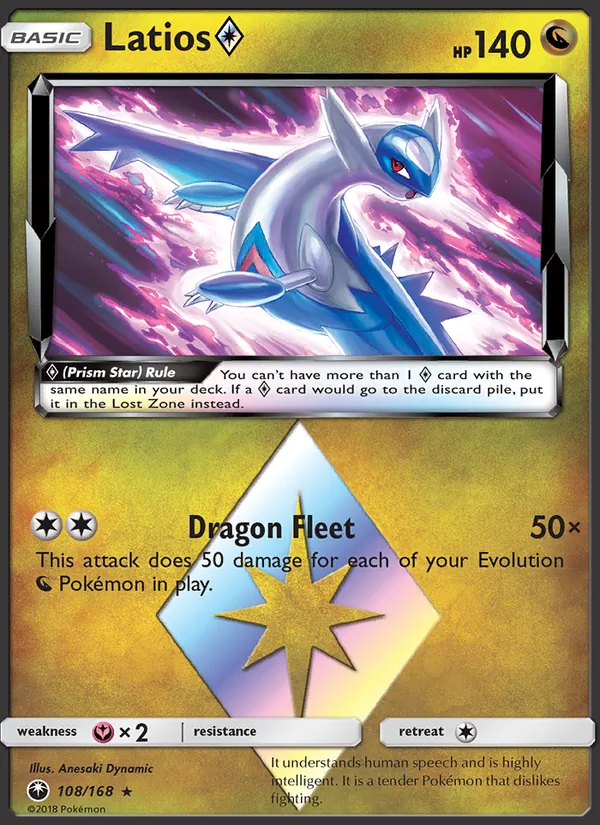 Latios ◇ card from Celestial Storm, number 108/168
