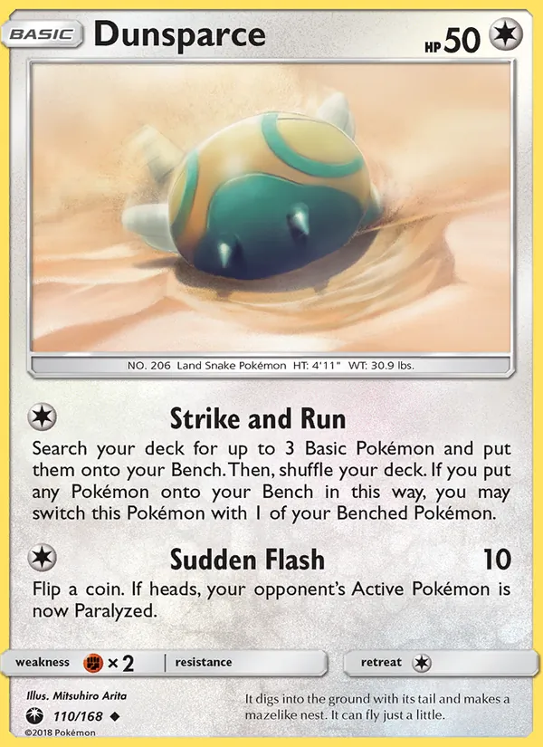 Kartu Dunsparce dari Celestial Storm, nomor 110/168
