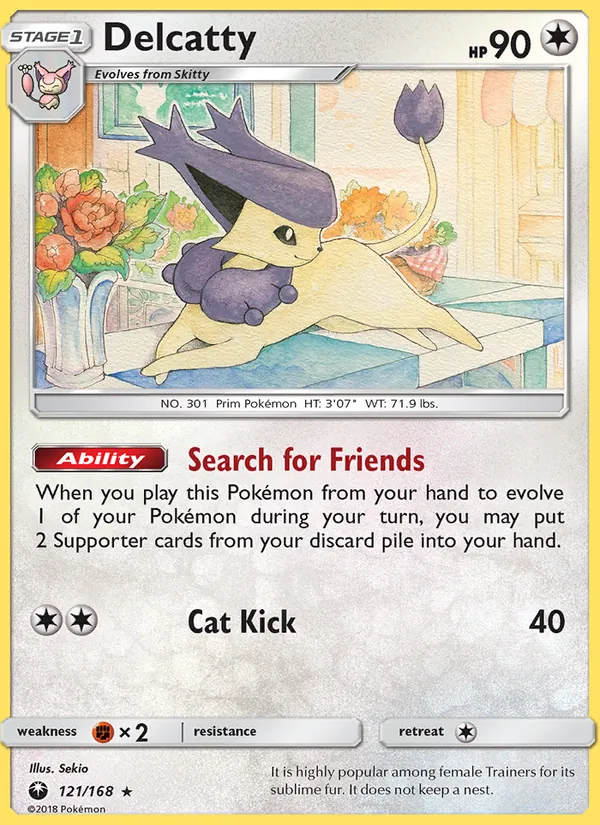 Kaart Delcatty uit Celestial Storm, nummer 121/168