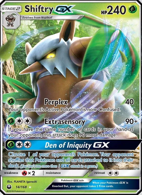 Kartu Shiftry GX dari Celestial Storm, nomor 14/168