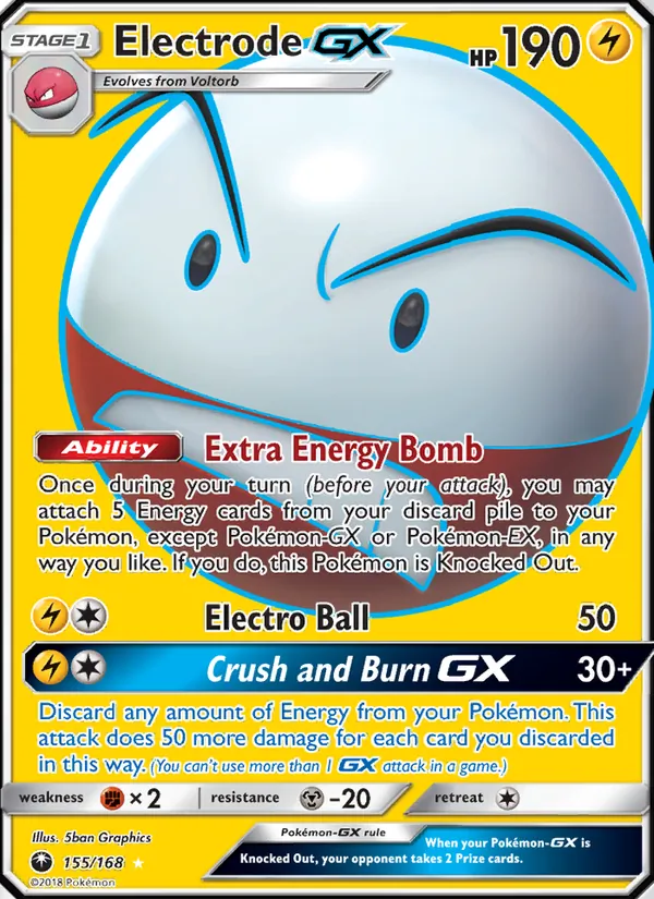 Electrode GX card from Celestial Storm, number 155/168