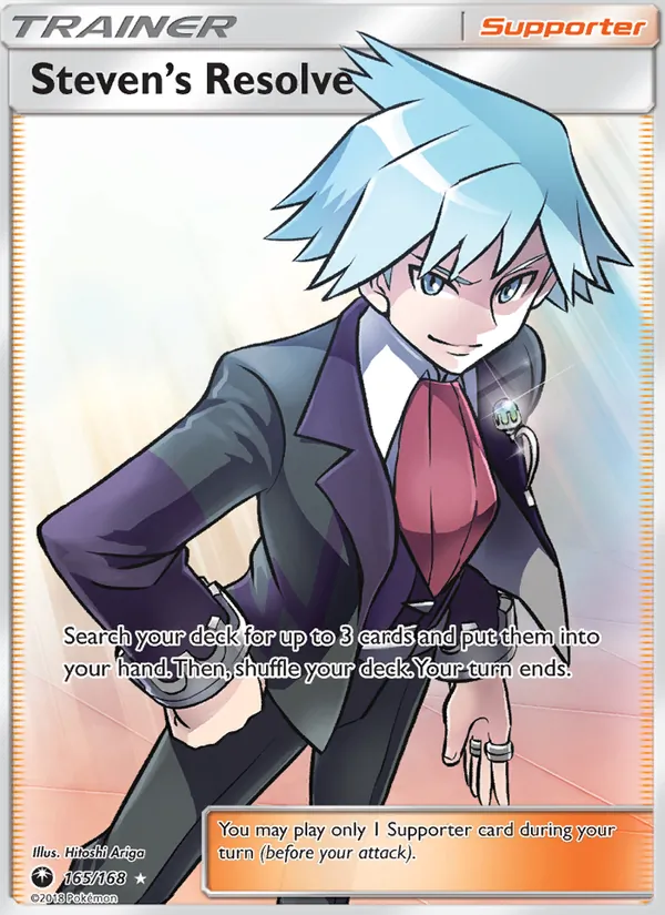 Kartu Steven’s Resolve dari Celestial Storm, nomor 165/168