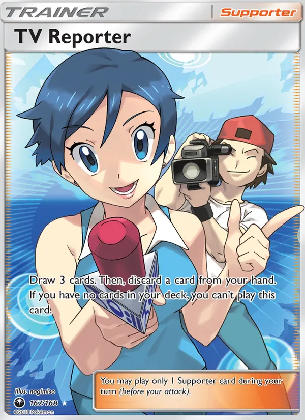 TV Reporter card from Celestial Storm, number 167/168