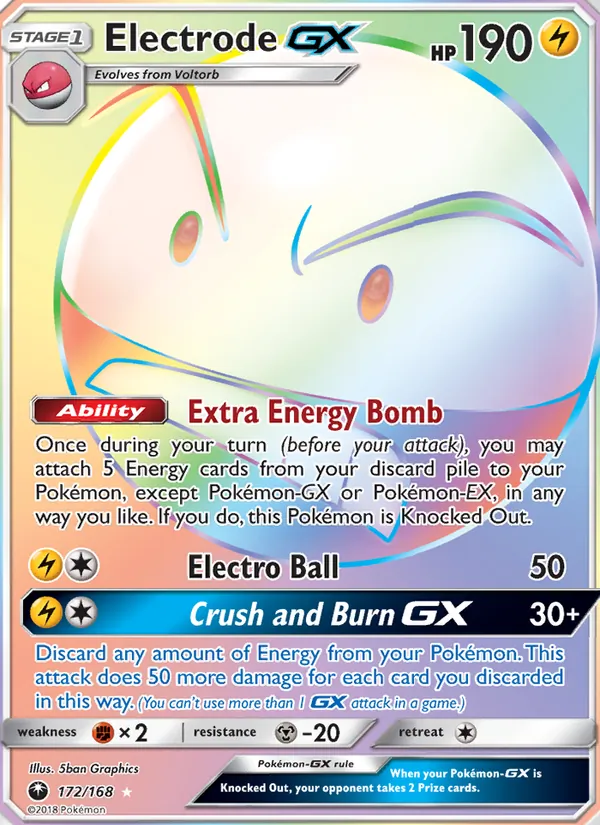 Electrode GX card from Celestial Storm, number 172/168