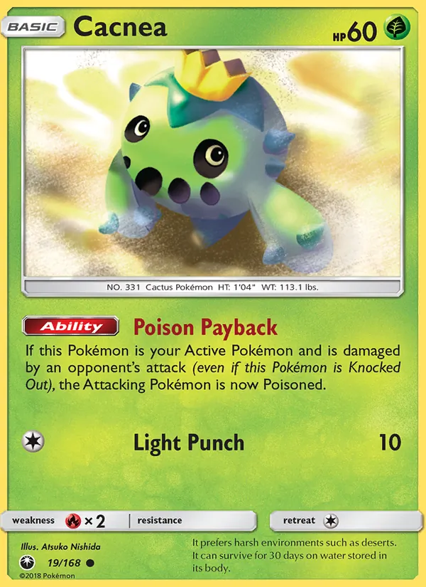 Kartu Cacnea dari Celestial Storm, nomor 19/168