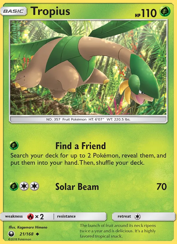 Kaart Tropius uit Celestial Storm, nummer 21/168