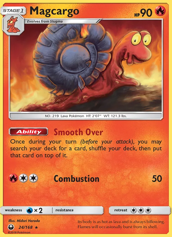 Kaart Magcargo uit Celestial Storm, nummer 24/168