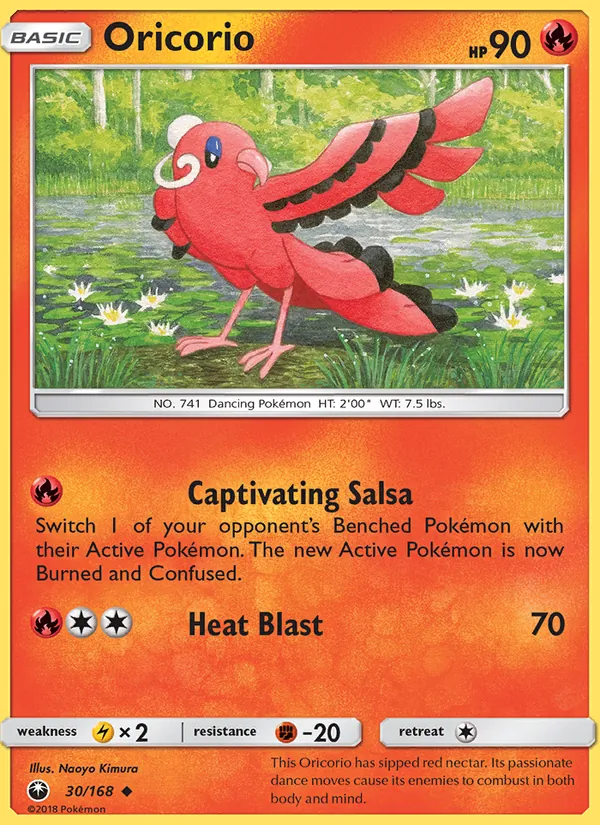 Kaart Oricorio uit Celestial Storm, nummer 30/168