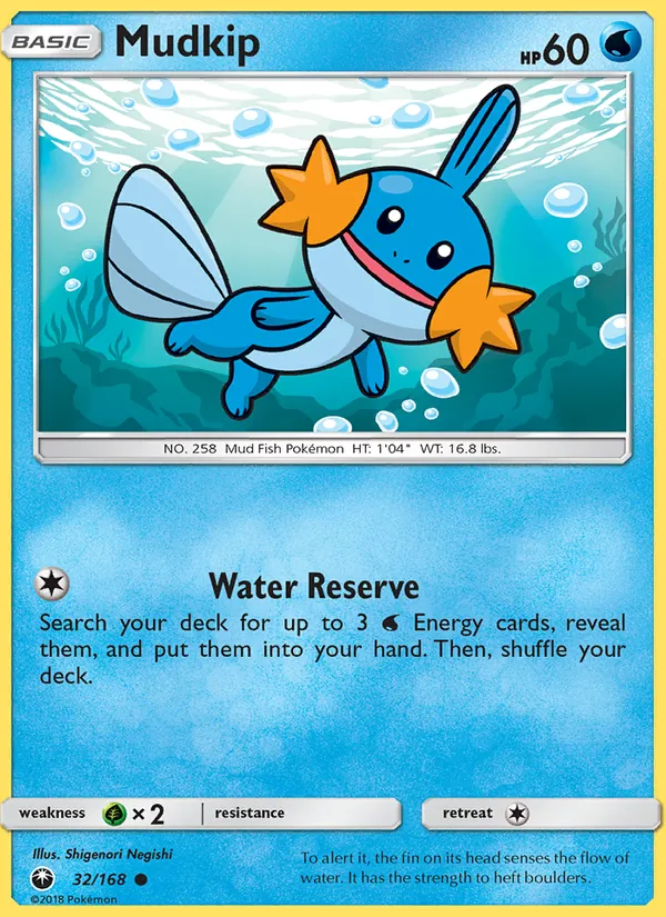 Kartu Mudkip dari Celestial Storm, nomor 32/168