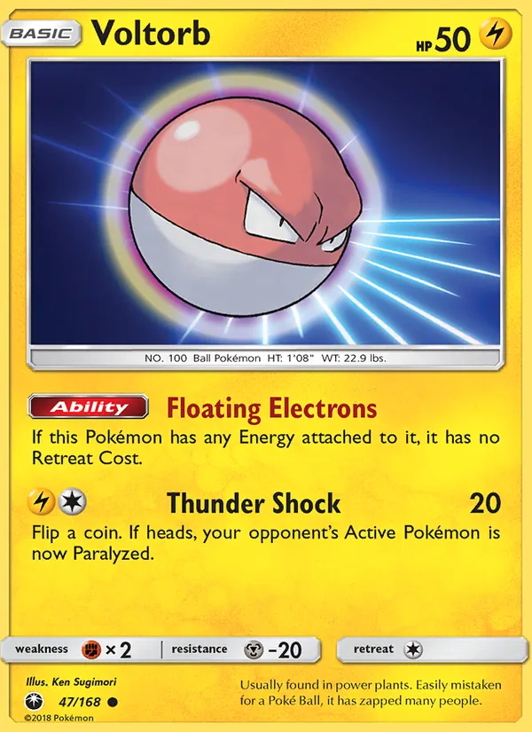 Kartu Voltorb dari Celestial Storm, nomor 47/168